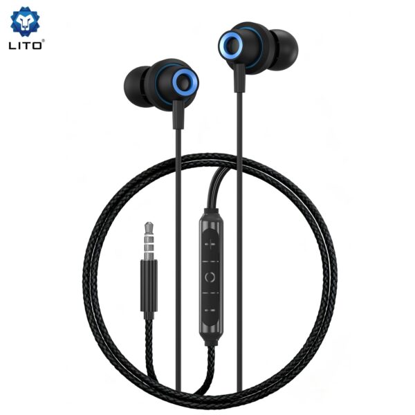 LITO LF05A In-Ear Wired Earphones (AUX) | Wired Earphones – LITO Original Product Front View - OnlineExpo.pk