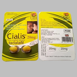 Cialis Film Coated 20mg 2 Tablets Original Product Front View - OnlineExpo.pk