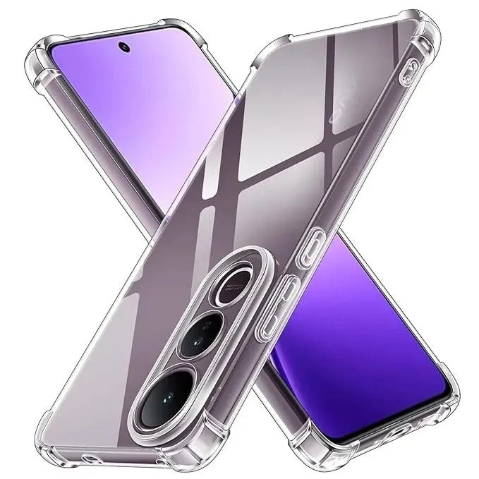 Bumper Back cover VIVO Y400 Transparent with Camera protection soft jelly material Original Product Front View