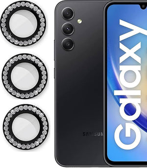 Camera protector Diamond Camera Lens Protector for Samsung A16 Silver Black View 2 - OnlineExpo.pk
