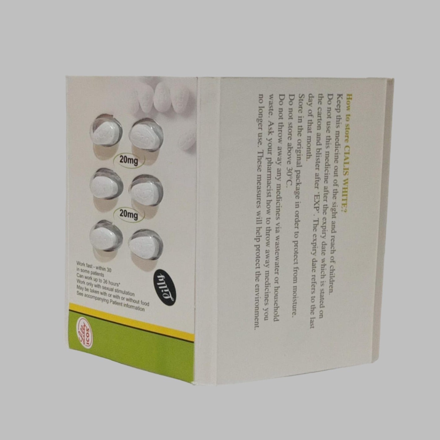 Cialis White Lilly 20mg 6 Tablets View 3 - OnlineExpo.pk