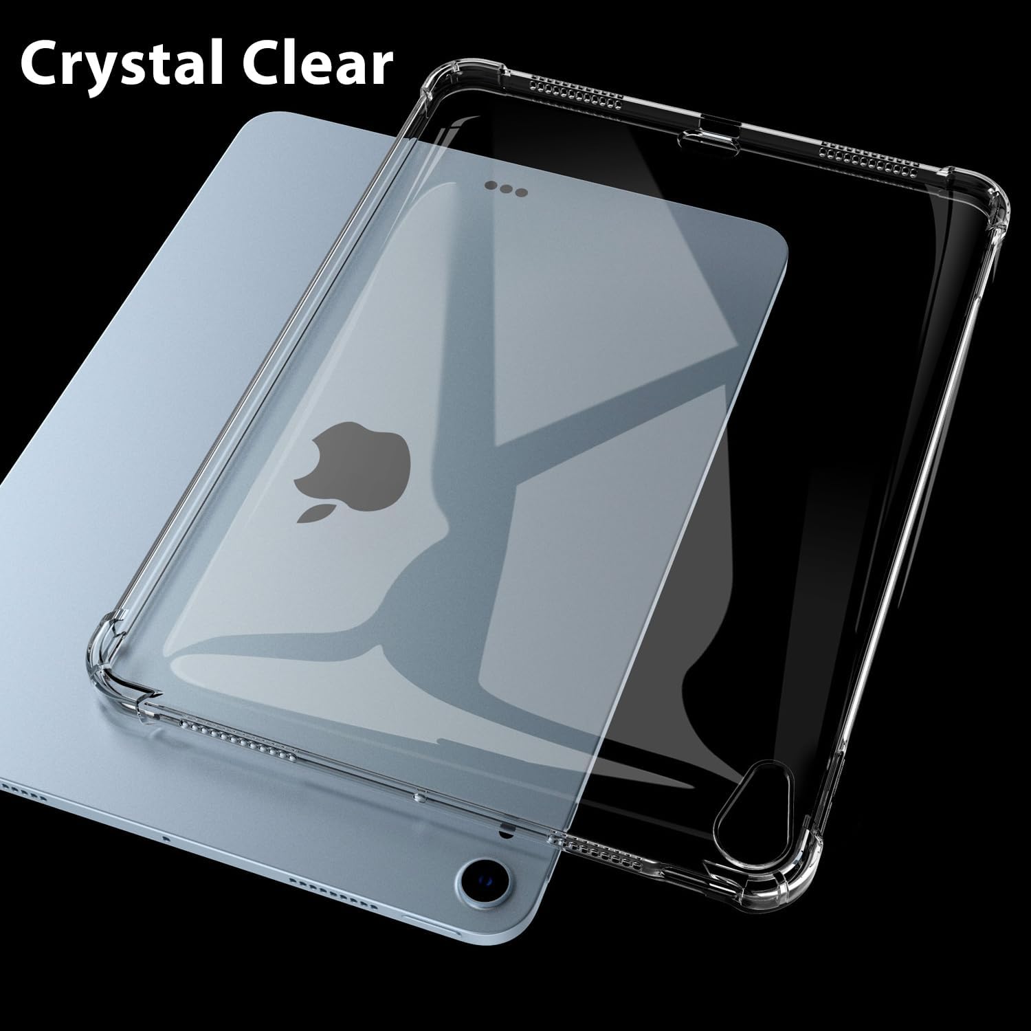 Soft TPU Bumper Clear Back Cover for iPad Air 13 inch 2024 M2 Shockproof Drop Protection Slim Lightweight TPU Transparent Back Cover Shell View 3 - OnlineExpo.pk