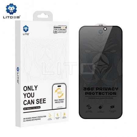 LITO D+ Ultra 360 Privacy Tempered Glass Screen Protector – iPhone Original Product Front View - OnlineExpo.pk