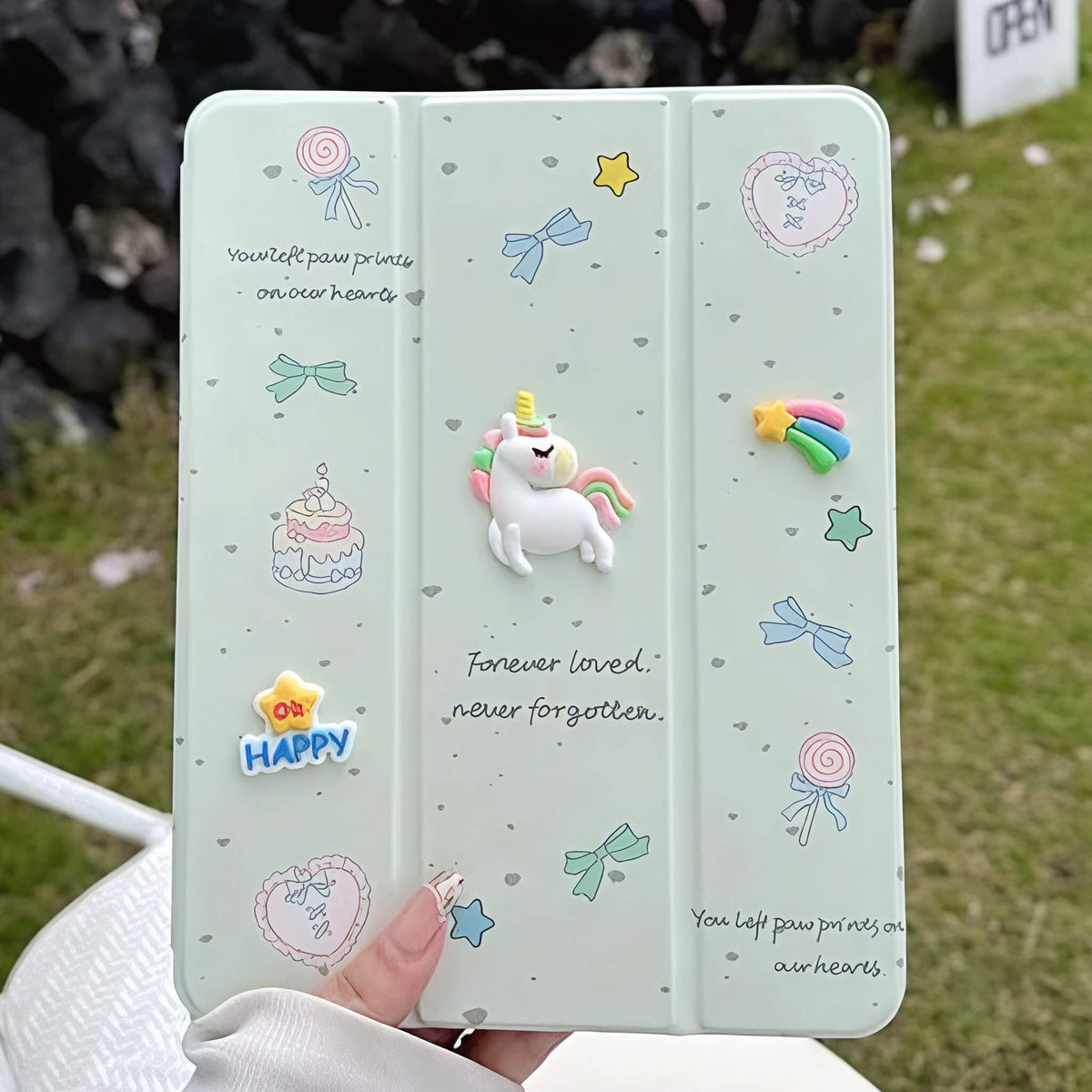 iPad Pro 10.5 3D Cartoon PU Leather Case Pen Holder