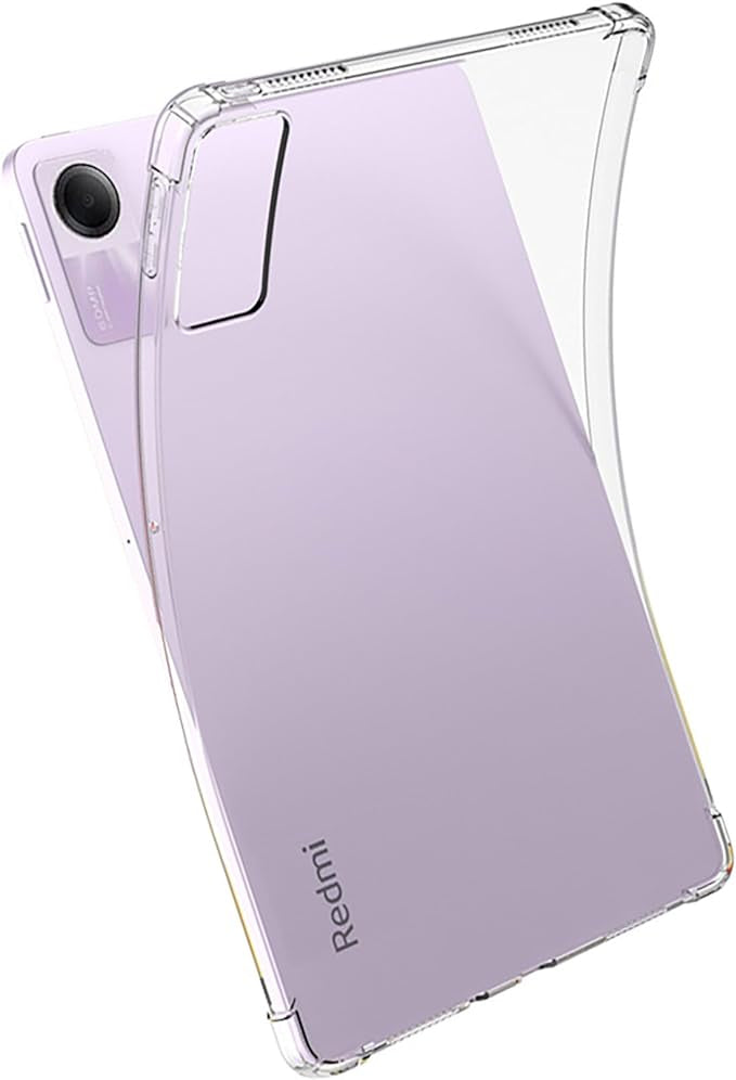 Xiaomi Redmi Pad SE 8.7 Inch Shockproof TPU Jelly Case – Slim Silicone Back Cover, Transparent Clear, Anti-Slip