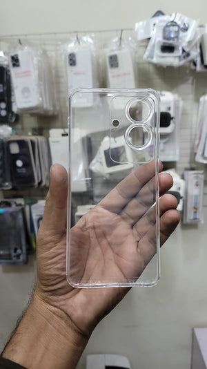 Soft TPU cover for Realme Note 60 Transparent with Camera protection Dust Proof Cap without edges View 2 - OnlineExpo.pk