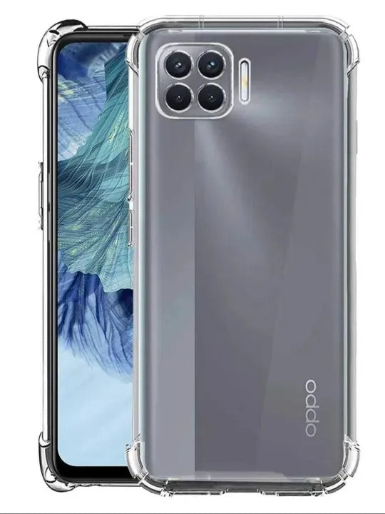Bumper Back cover OPPO F17 Transparent with Camera protection soft jelly material Original Product Front View - OnlineExpo.pk