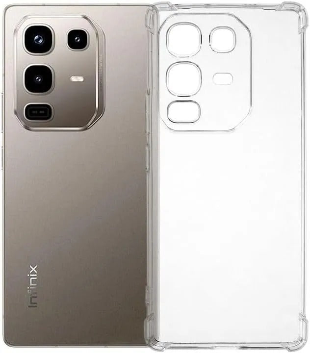Bumper Back cover INFINIX NOTE 50 Transparent with Camera protection soft jelly material Original Product Front View