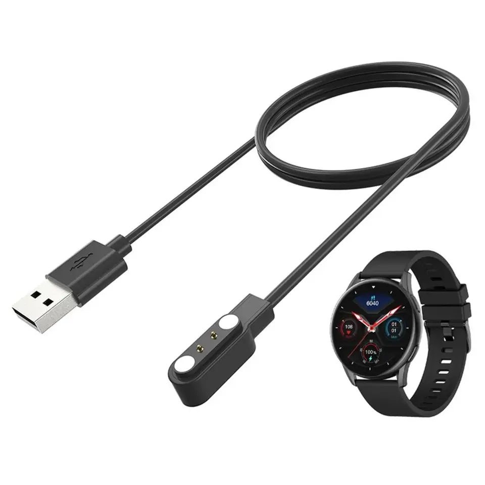 USB Magnetic Charger For Zeroo Luna and Novaa Smart Watch Original Product Front View - OnlineExpo.pk