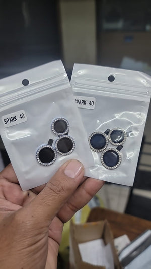 Camera protector Diamond Camera Lens Protector for Tecno Spark 40 Silver Blue Original Product Front View - OnlineExpo.pk