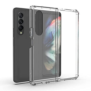 Hard Transparent Back Cover for Z Fold 3 Case Crystal Clear Original Product Front View - OnlineExpo.pk
