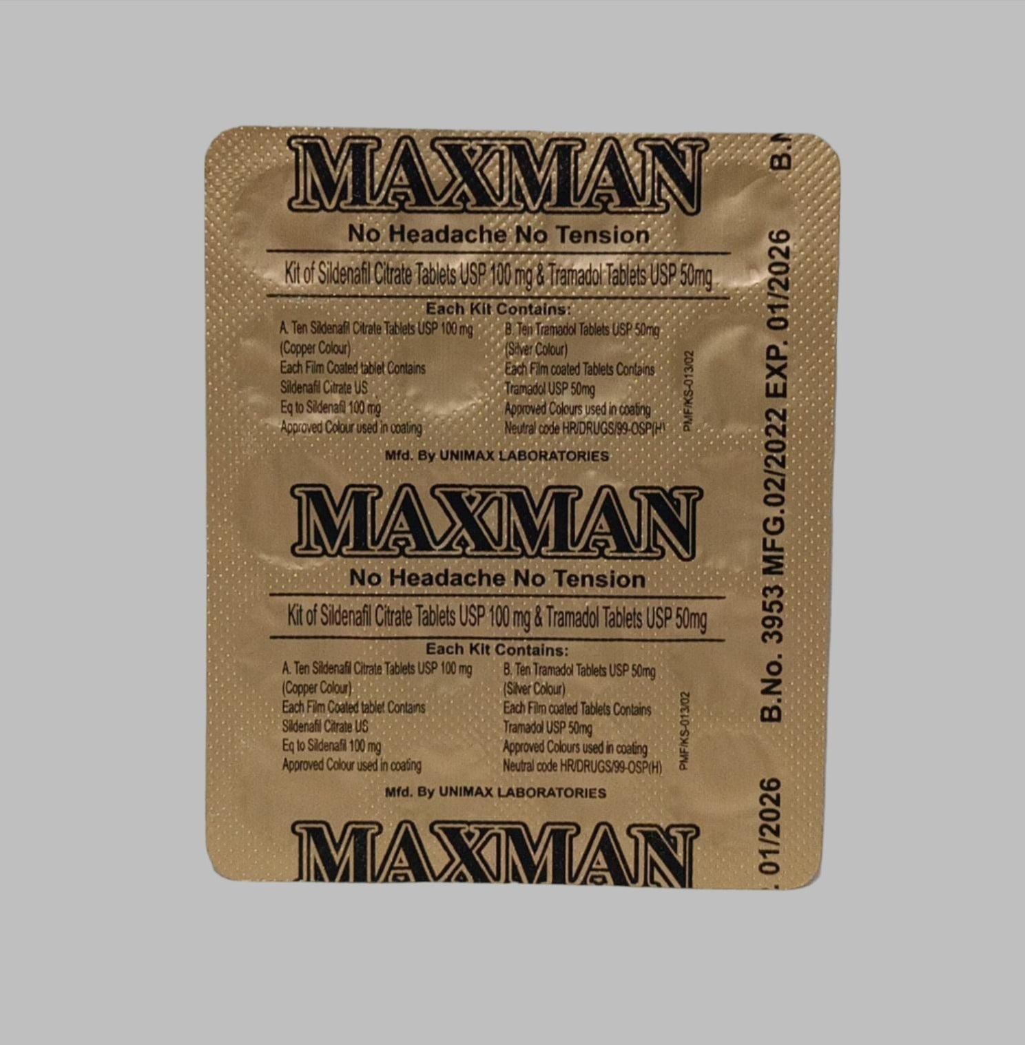 Maxman Delay Timing 100mg Tablets View 2 - OnlineExpo.pk