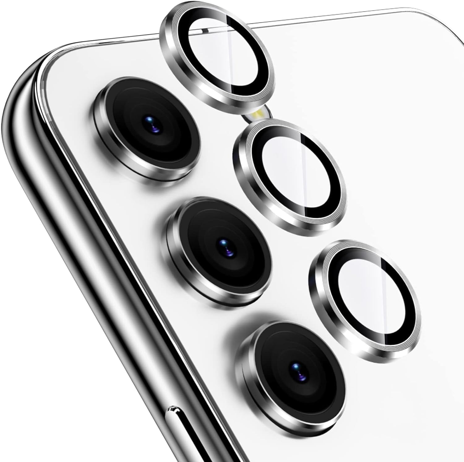 Cream Color lens for Samsung Galaxy S23 Fe Back Camera Lens Protector Cream Silver Original Product Front View - OnlineExpo.pk