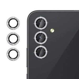 Camera protector Diamond Camera Lens Protector for Samsung A15 Samsung A54 Silver Black View 2 - OnlineExpo.pk