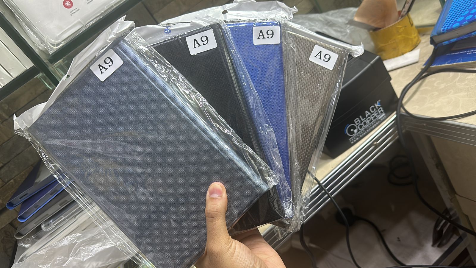 Samsung Galaxy Tab A9 Folio Book Cover X-110 X-115 Original Product Front View - OnlineExpo.pk