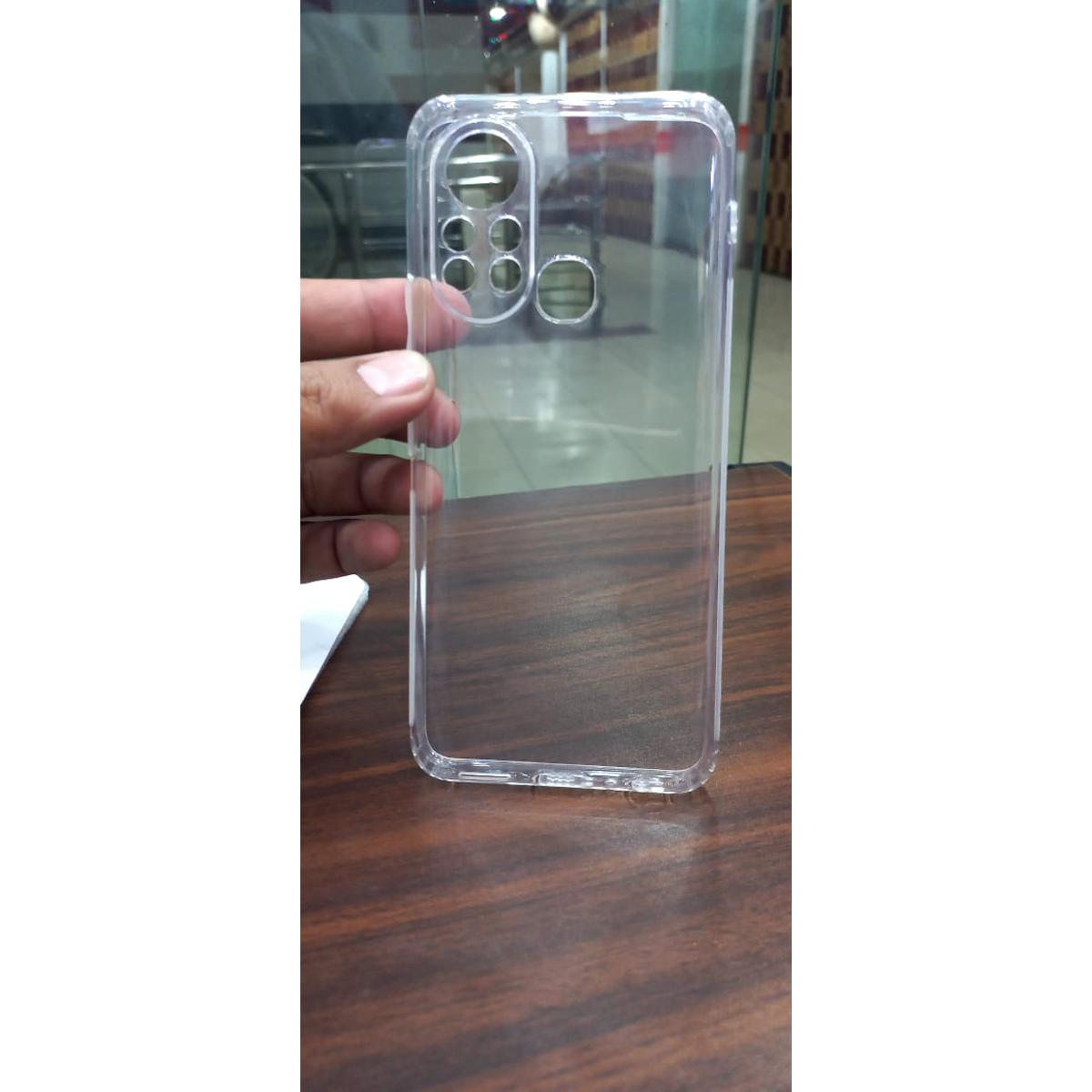 Soft Jelly cover Infinix Hot 11s Transparent with Camera protection Dust Proof Cap Original Product Front View