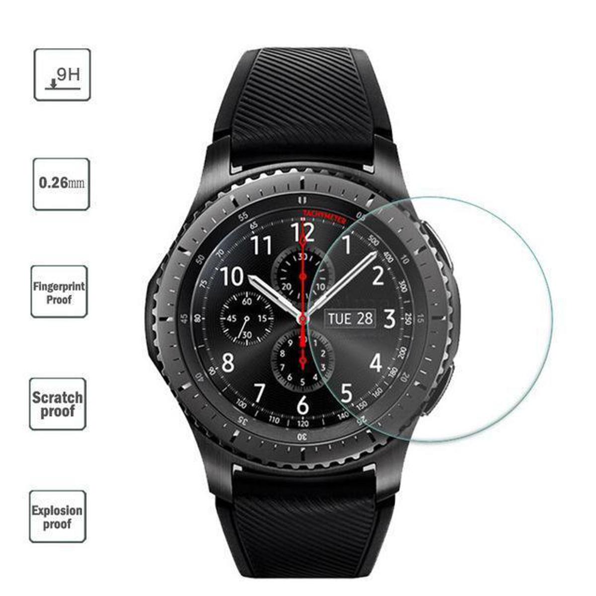 Tempered Glass Protector for Samsung Galaxy Watch S4 46mm, Gear S3 Frontier & Classic,S4 Glass Protector Clear Original