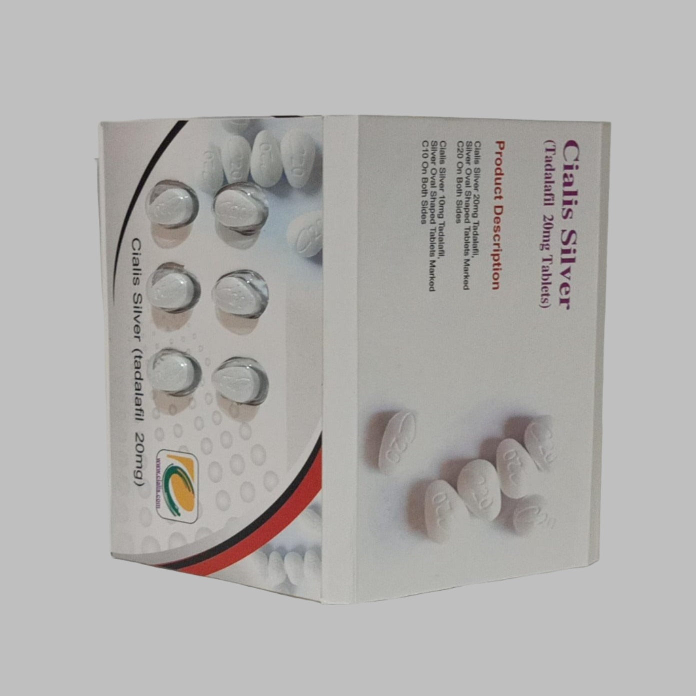 Cialis Silver Tadafil 20mg 6 Tablets View 2 - OnlineExpo.pk