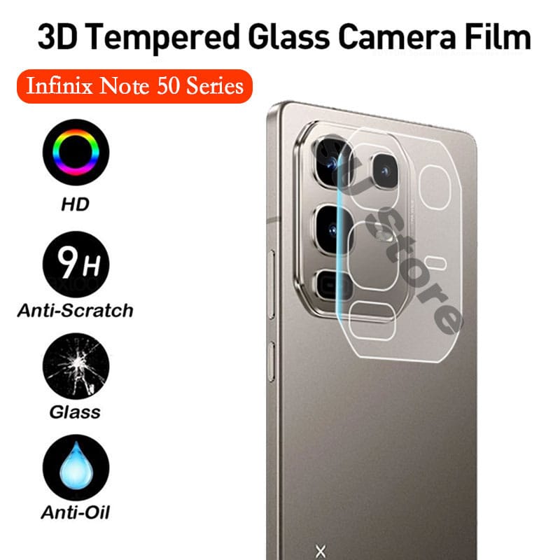 Tempered camera protector for Infinix Note 50 Clear Camera Glass Lens Protector Tempered Full Cover Original Product Front