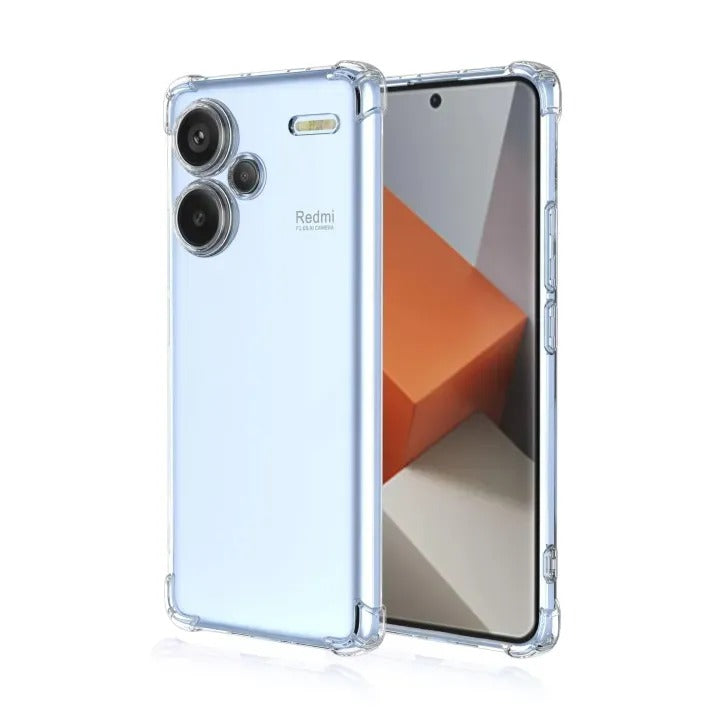 Bumper Back cover REDMI NOTE 13 PRO PLUS Transparent with Camera protection soft jelly material Original Product Front View