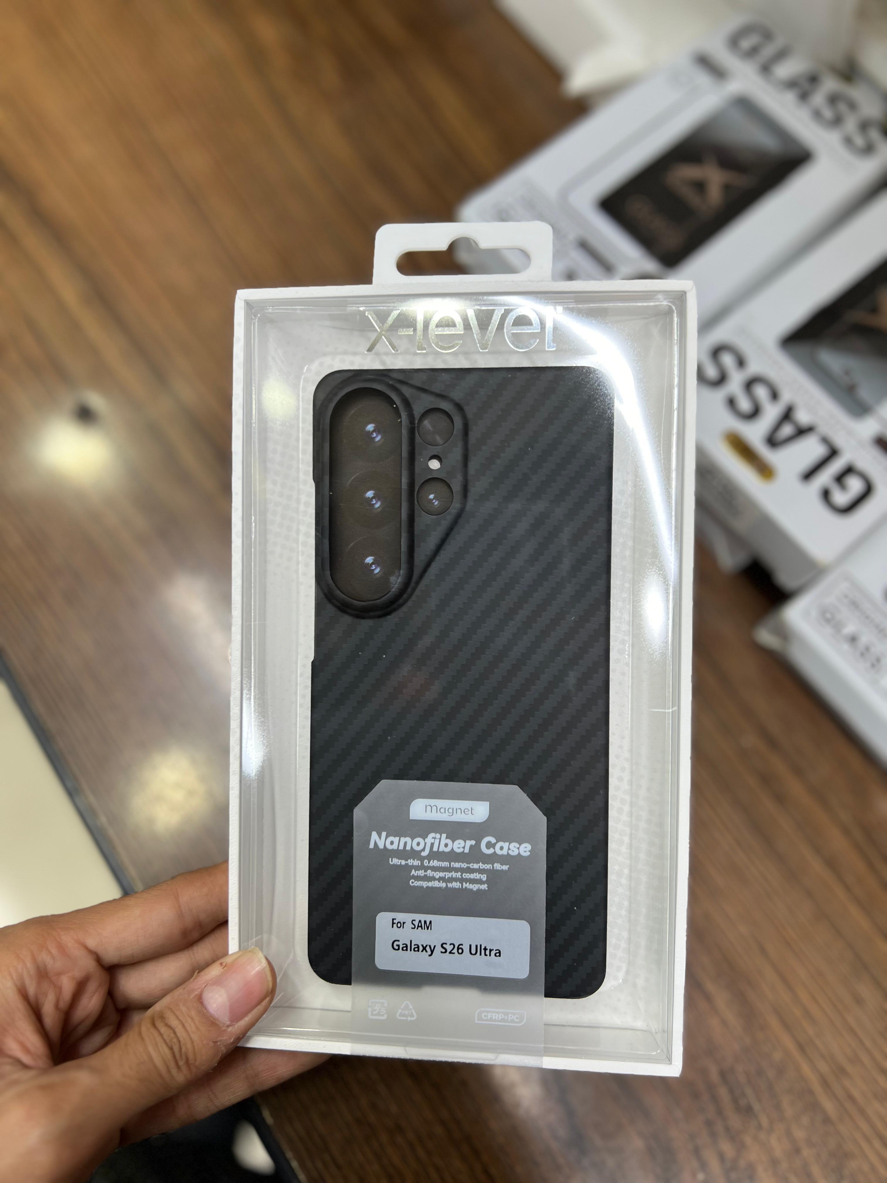 X-Level Nanofiber Case for Samsung S26 Ultra Back Cover Black