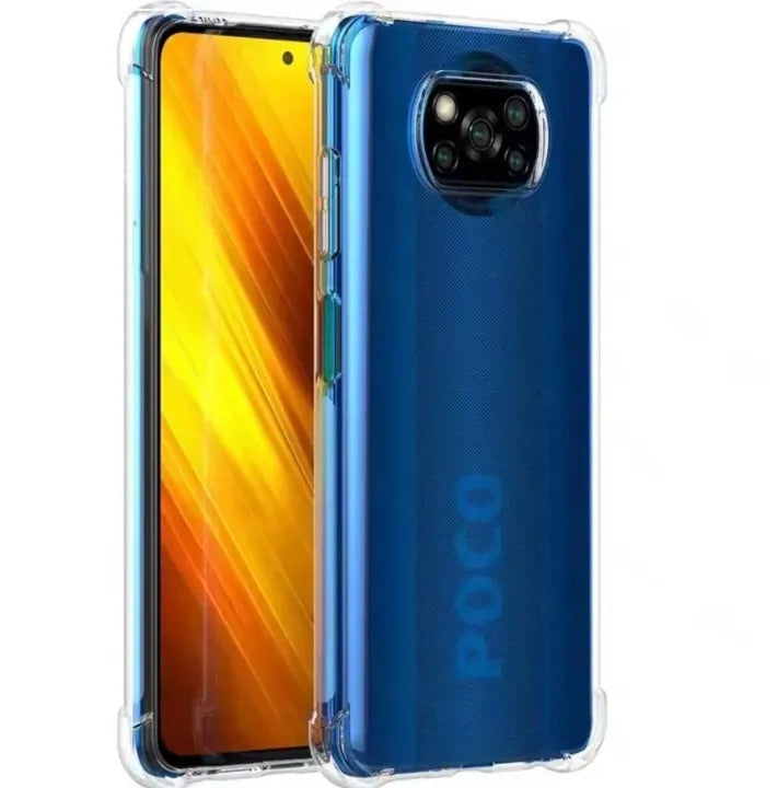 Bumper Back cover REDMI POCO X3 Transparent with Camera protection soft jelly material Original Product Front View
