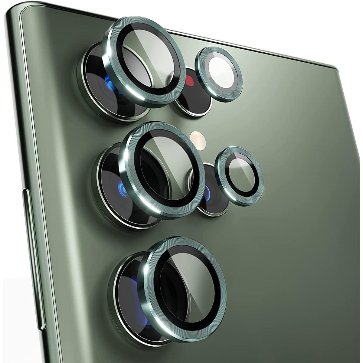 Samsung Galaxy S23 Ultra 3D Back Camera Lens Protector Green Original Product Front View - OnlineExpo.pk