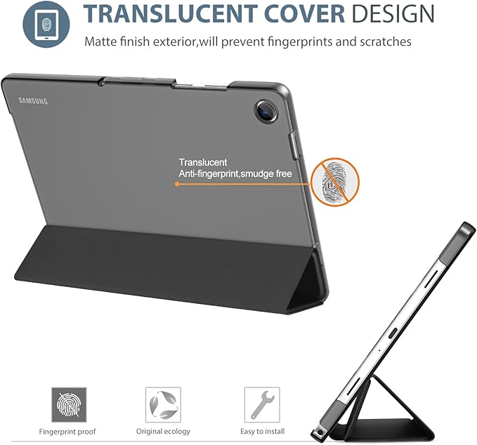 Pen Holder Smart Case for Galaxy Tab A11 Plus 2025 / A9+ 11 Inch, Slim Stand Hard Back Shell Protective Cover Folio Case for Galaxy Tab A11 Plus View 7 - OnlineExpo.pk