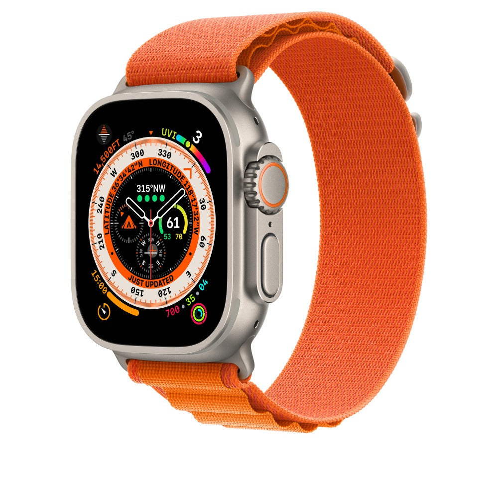 42mm-44mm-45mm-49mm Alpine Loop For Apple Watch - Orange Original Product Front View - OnlineExpo.pk