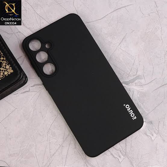 Black Eouro Slim Soft Silicone Back Cover for Samsung A15 Samsung A25 Samsung A35 Samsung A55 Samsung S21 Ultra Samsung S23