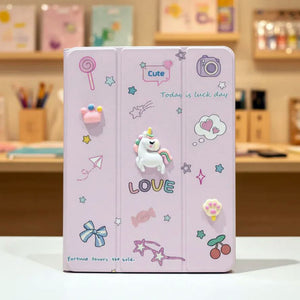 iPad Pro 10.5 3D Cartoon PU Leather Case Pen Holder