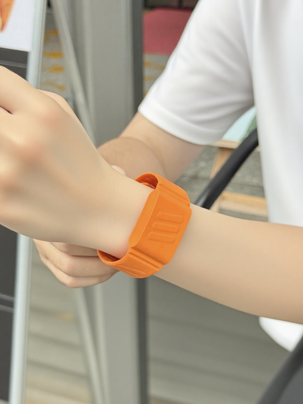 WHOOP 5.0 Silicone Wristband – Comfort Durable Soft Sports Loop Strap Orange