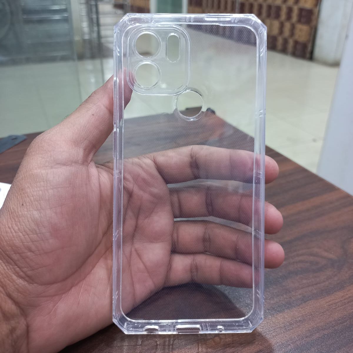 Back cover Redmi A1 PlusTransparent with Camera protection soft jelly material Original Product Front View - OnlineExpo.pk