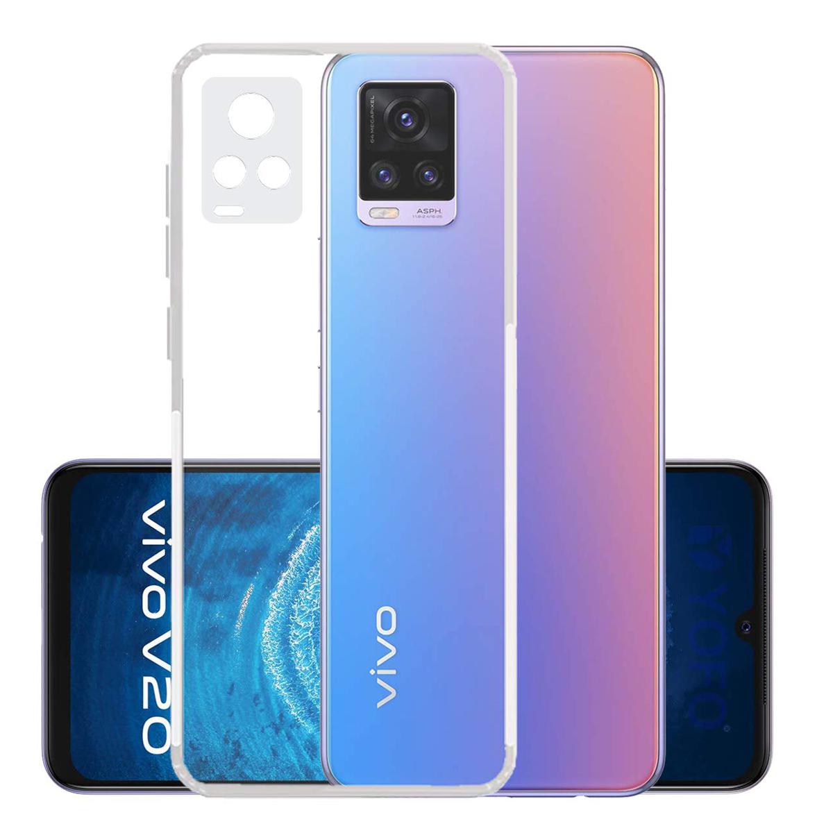 Back cover Vivo V73 Transparent with Camera protection soft TPU material Original Product Front View - OnlineExpo.pk