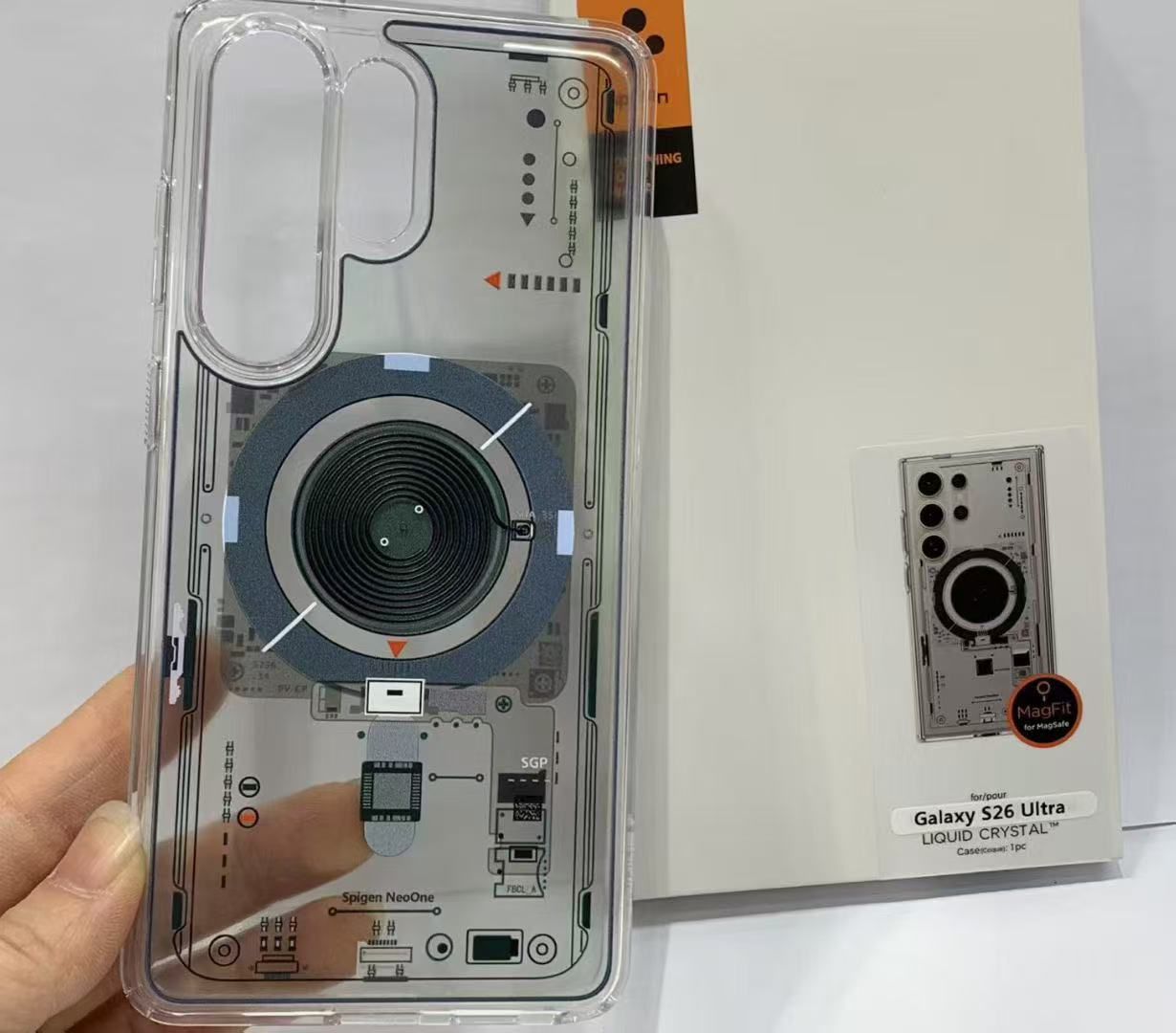 Spigen Neo one back Cover for Samsung S26 ultra liquid crystal case Original Product Front View - OnlineExpo.pk