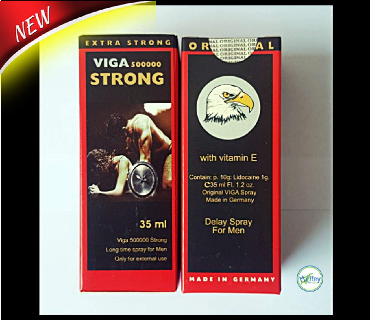 Imported Viga 500000 Strong Delay Spray For Men 45ml Original Product Front View - OnlineExpo.pk