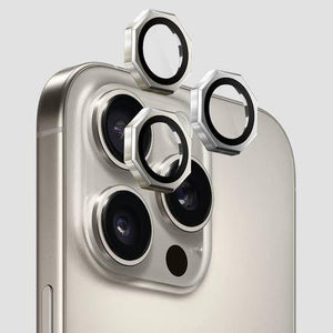 Octagon Camera Lens Protector for All Model 11 to 17 Pro Max H Tempered Glass Camera Cover with Metal Ring View 3