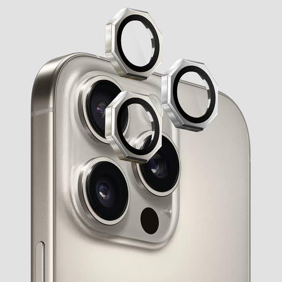 Octagon Camera Lens Protector for All Model 11 to 17 Pro Max H Tempered Glass Camera Cover with Metal Ring View 3