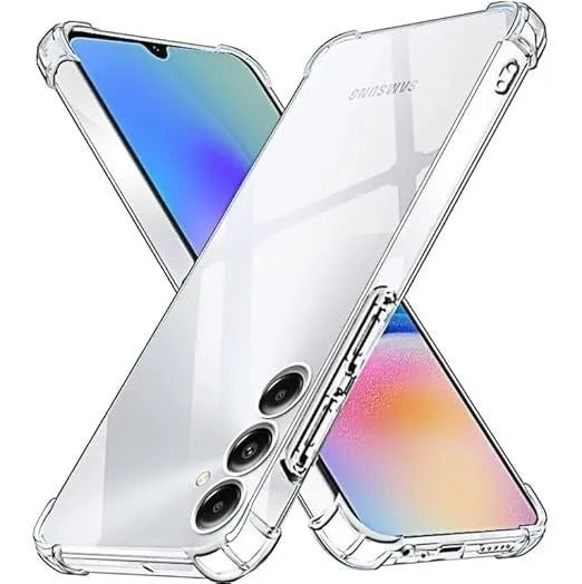 Bumper Back cover Samsung A16 Transparent with Camera protection soft jelly material Original Product Front View