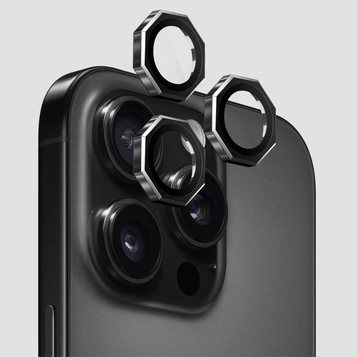 Octagon Camera Lens Protector for All Model 11 to 17 Pro Max H Tempered Glass Camera Cover with Metal Ring View 4