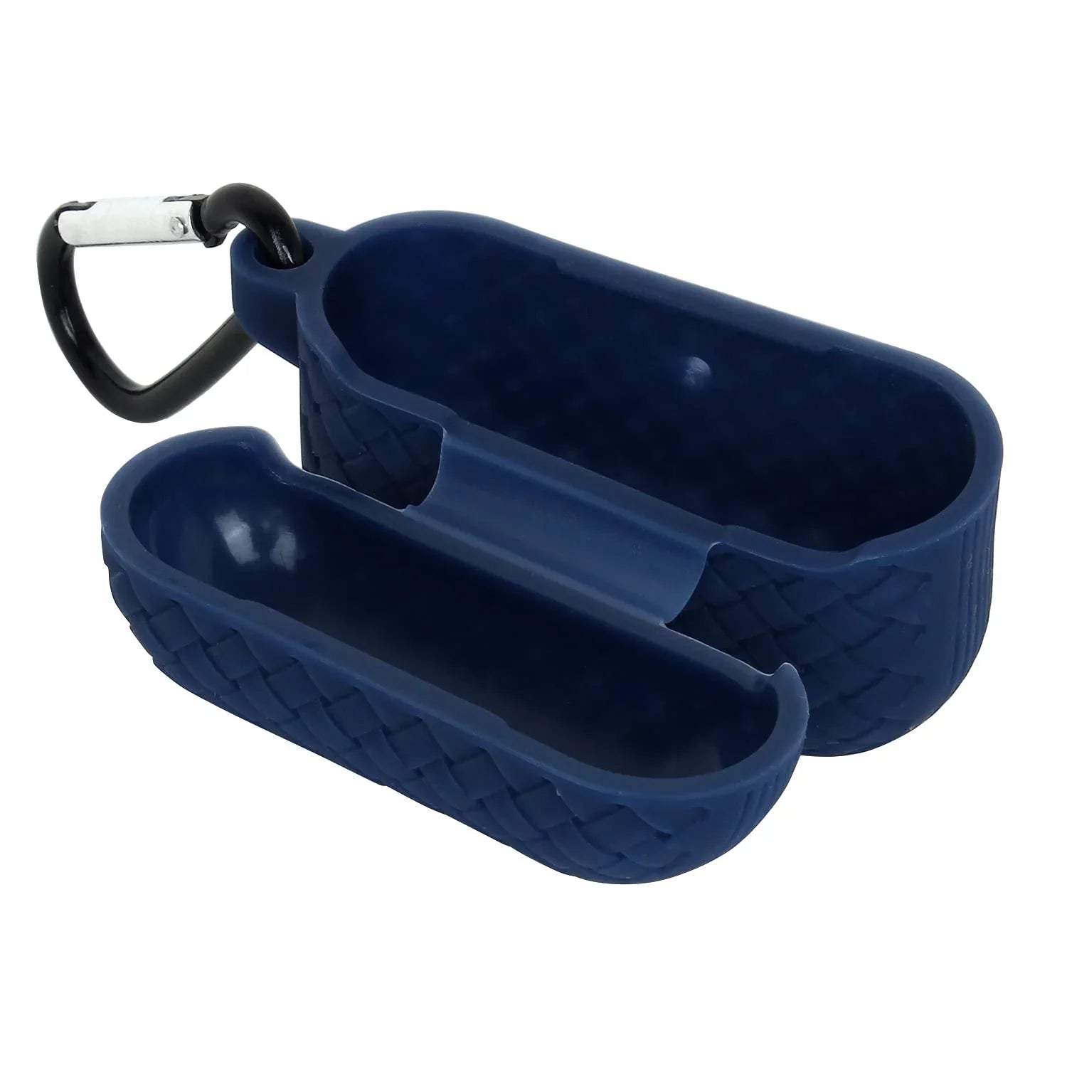 Airpods Pro 2022 / 2019 Woven Pattern Silicone Soft Case - Navy Blue View 2 - OnlineExpo.pk