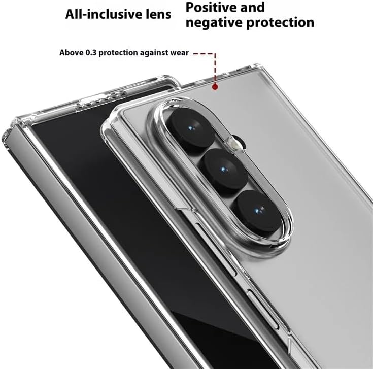 Shockproof Crystal Clear TPU Back Cover – Samsung Galaxy Z Fold 7 5G – 360° Transparent Protection View 3 - OnlineExpo.pk