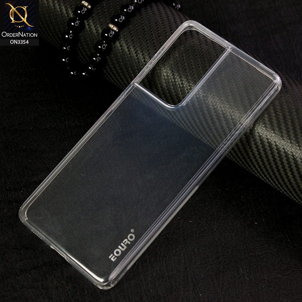 Eouro Transparent soft silicone cover for S21 Ultra Clear TPU Original Product Front View - OnlineExpo.pk