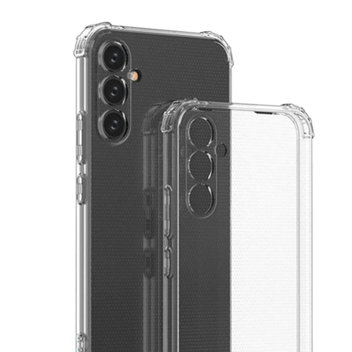 Bumper Back cover Samsung galaxy A14 Transparent with Camera protection soft jelly material View 3 - OnlineExpo.pk