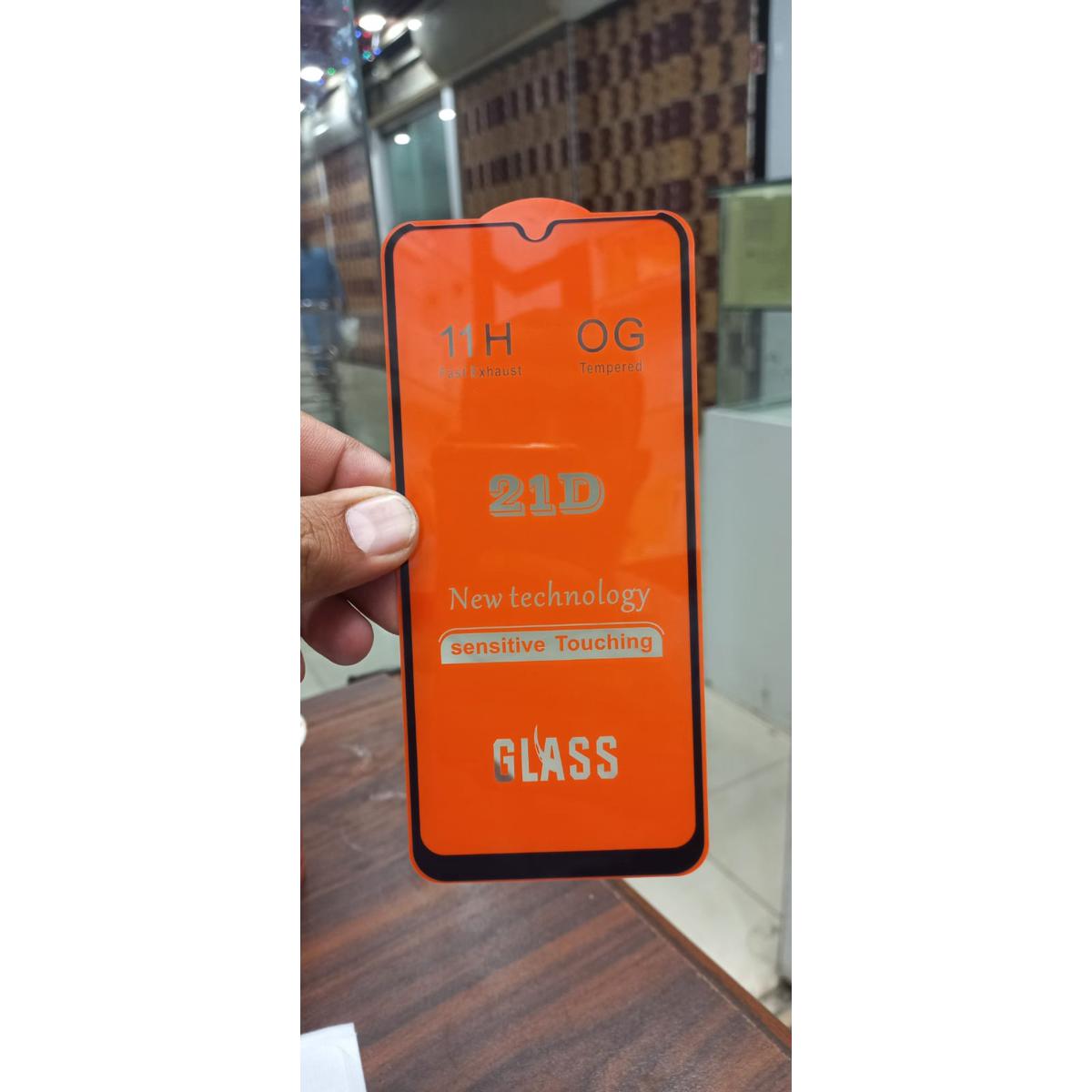 21D Transparent Tempered Glass Screen Protector For Vivo Y33s Original Product Front View - OnlineExpo.pk