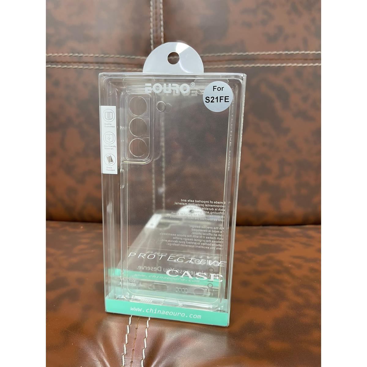 Eouro Soft Silicone cover Samsung S21 FE Transparent Original Product Front View - OnlineExpo.pk