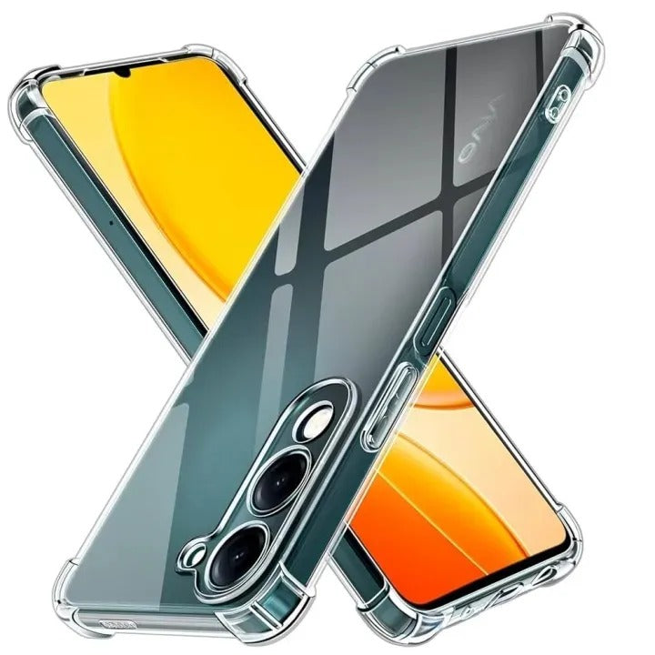 Bumper Back cover VIVO Y04 Transparent with Camera protection soft jelly material Original Product Front View - OnlineExpo.pk