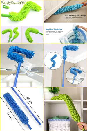Flexible Microfiber Cleaning Duster Brush| Feather Magic Dust Cleaner with Extendable Rod Multipurpose for Ceiling Fan Home Office Car Cleaning Tools View 4 - OnlineExpo.pk