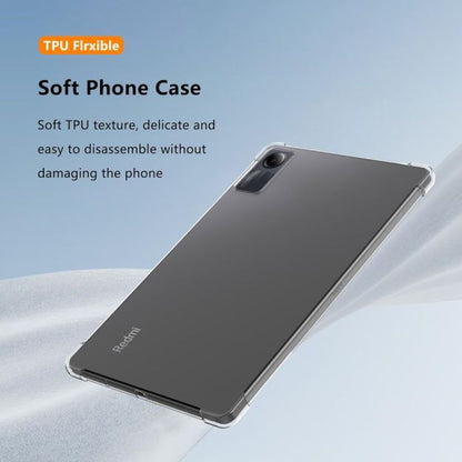 Xiaomi Redmi Pad SE 8.7 Inch Shockproof TPU Jelly Case – Slim Silicone Back Cover, Transparent Clear, Anti-Slip