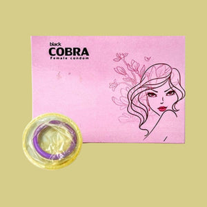 Black Cobra Female Condom Original Product Front View - OnlineExpo.pk